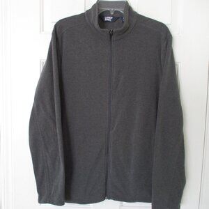 Lands' End Mens L/S Gray Fleece Full Zip Sweater NWOT - Size Medium